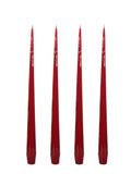 Aurora Medium Slender Taper Candles - Red