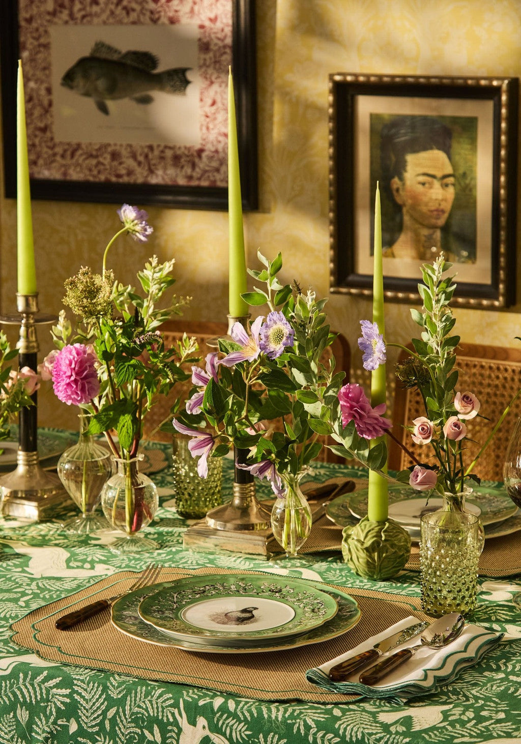 Green Cabbage Candle Holder