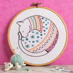 Cat Embroidery Kit for Beginners