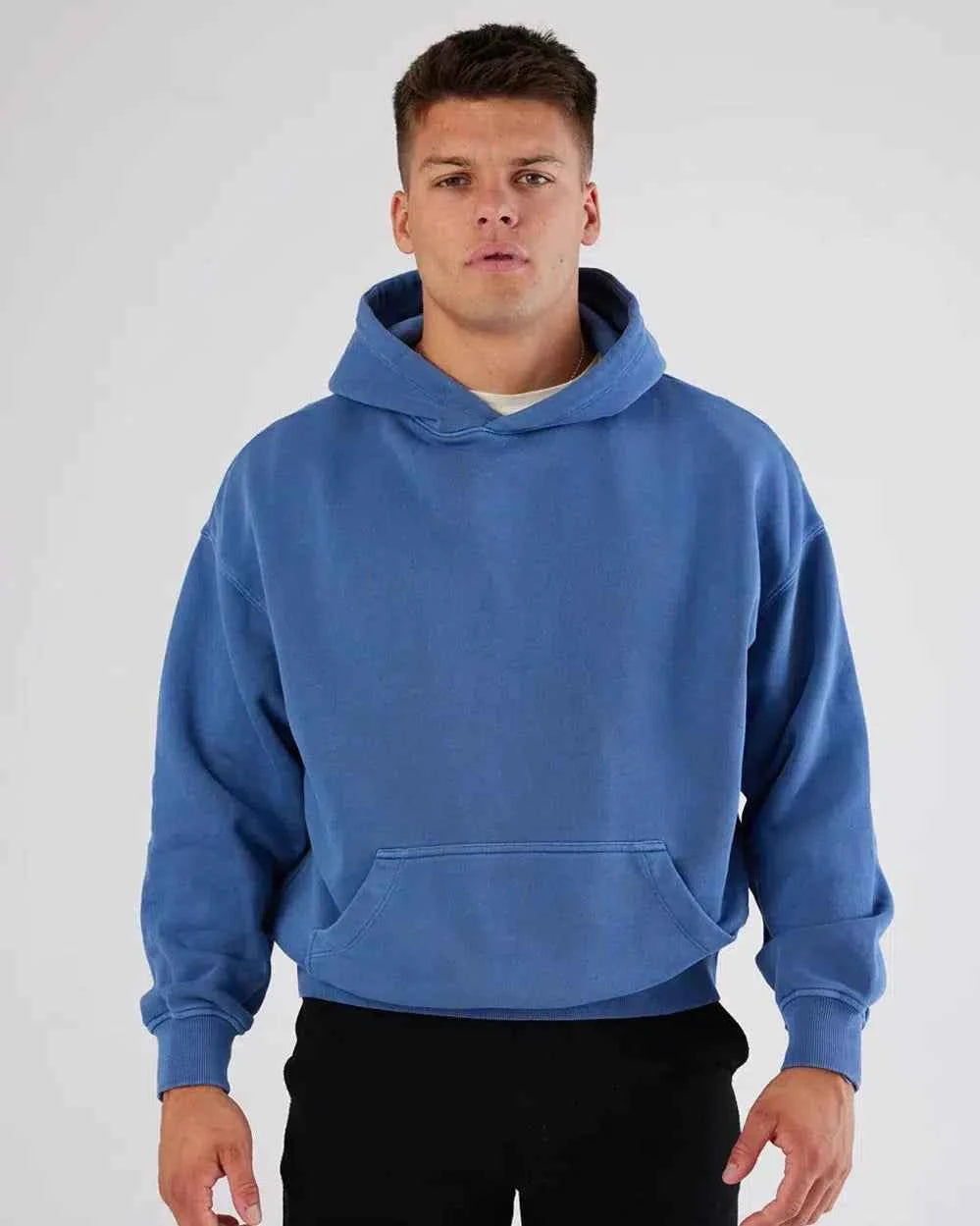 St Tropez Heavyweight Hoodie Blue