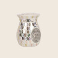 Ceramic Wax Burner - Mosaic Mirror Cream