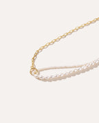 Chain Link Pearl Necklace