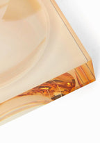 Chelsea Amber Glass Trinket Tray - Brown