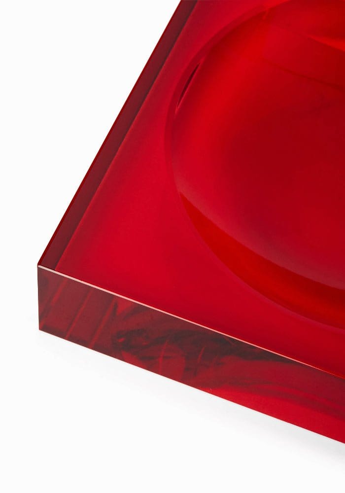 Chelsea Sweet Glass Trinket Tray - Red