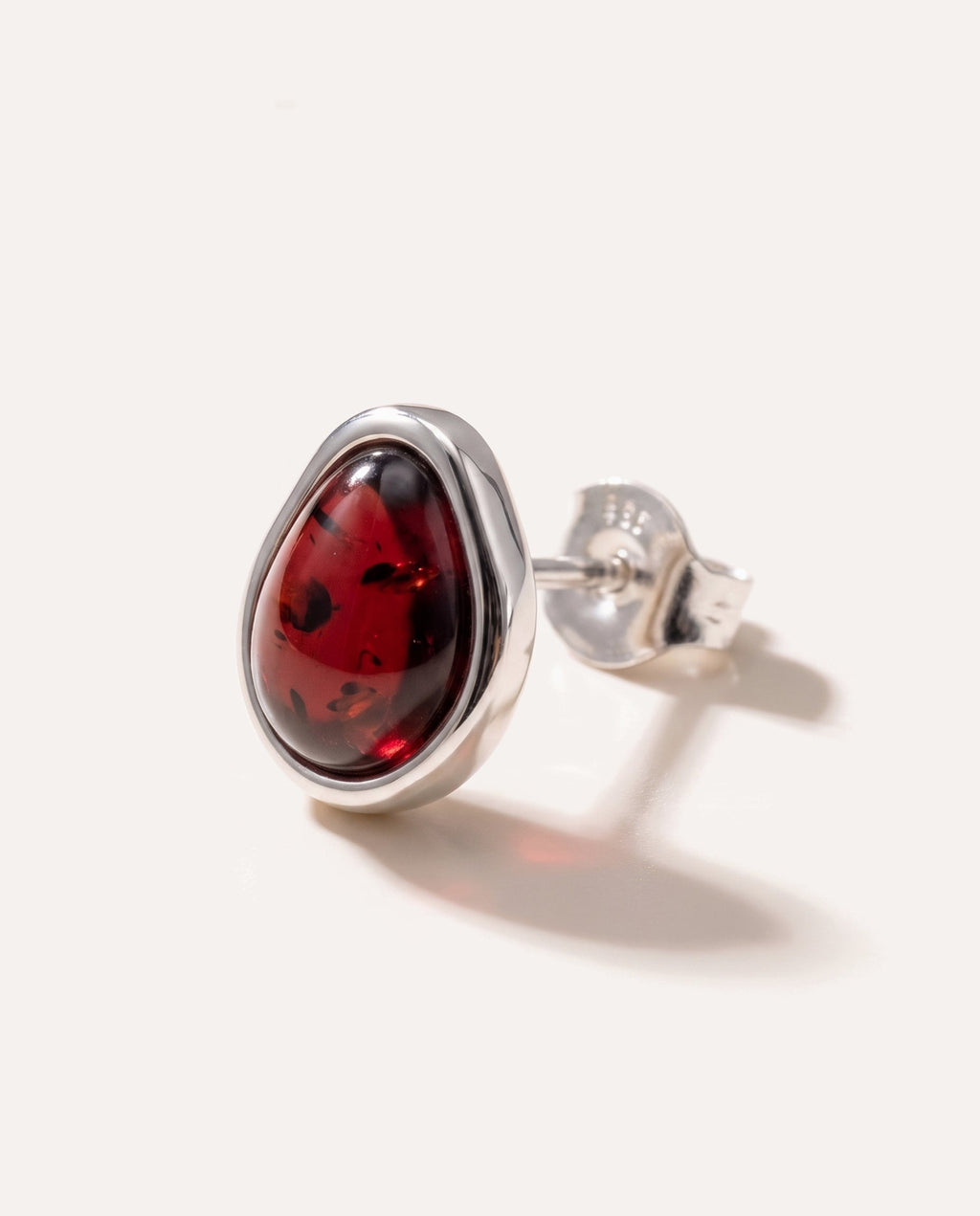 Cherry Amber ELEMENTS Stud Earrings