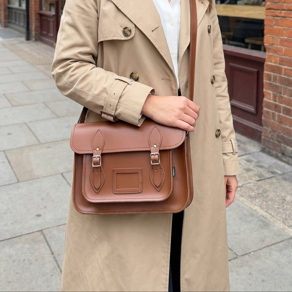 Handmade Leather Satchel - Chestnut