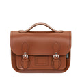 Leather Midi Satchel - Chestnut