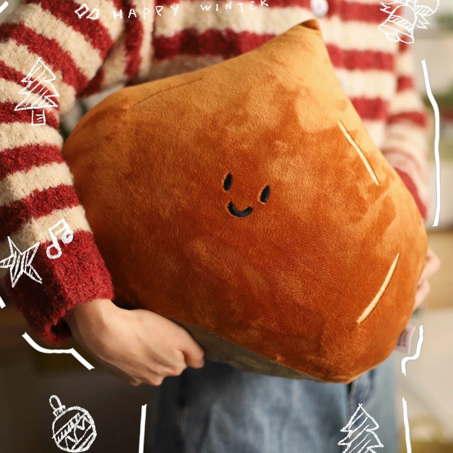 Daily White | Chestnut Plush Pillow