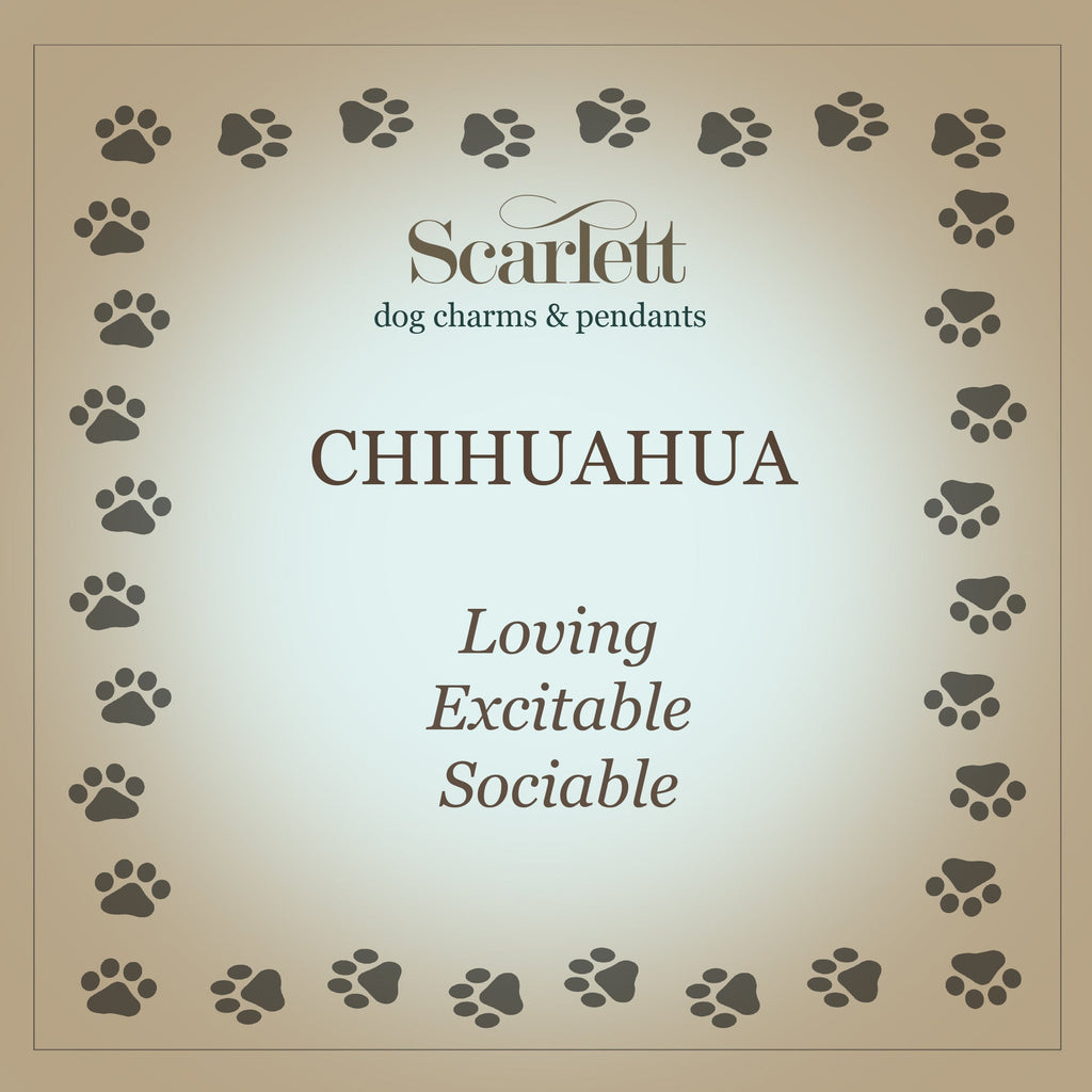 Chihuahua Silver Dog Charm Bracelet