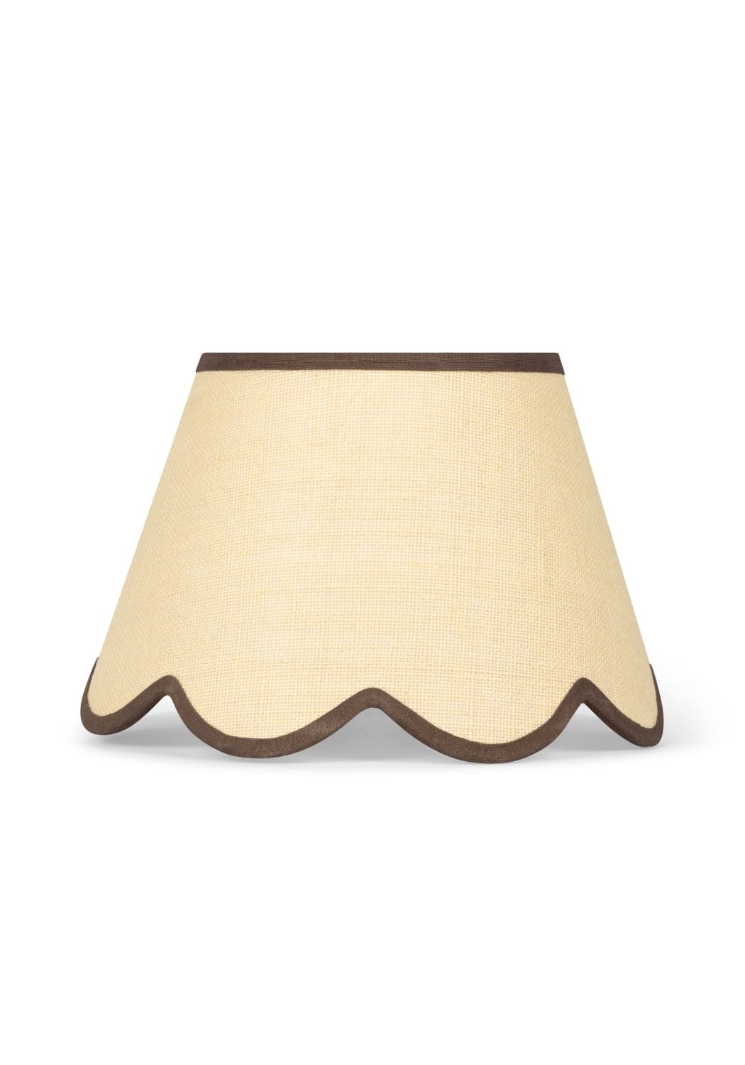 Chocolate Brown Jute Scallop Lampshade