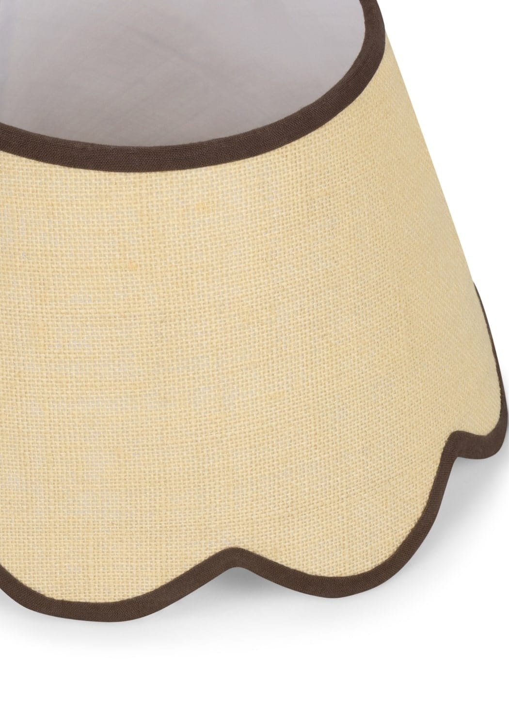 Chocolate Brown Jute Scallop Lampshade