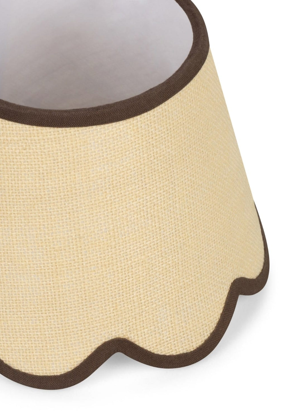 Chocolate Brown Jute Scallop Lampshade