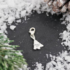 Christmas Tree Personalised Silver Charm