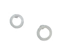 Handmade Circular Satin Stud Earrings – 925 Sterling Silver