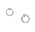 Handmade Circular Satin Stud Earrings – 925 Sterling Silver