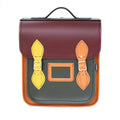 Handmade Leather City Backpack - Autumnal Kaleidoscope
