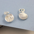 Clam Shell & Crab Silver Charm
