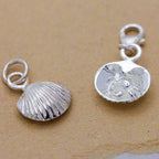 Clam Shell & Crab Silver Charm