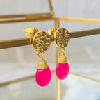 Classic Athena Kate Drop Earrings: Fuchsia Onyx