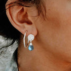 Classic Athena Kate Drop Earrings: Silver Labradorite