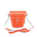 Handmade Leather Barrel Bag - Orange