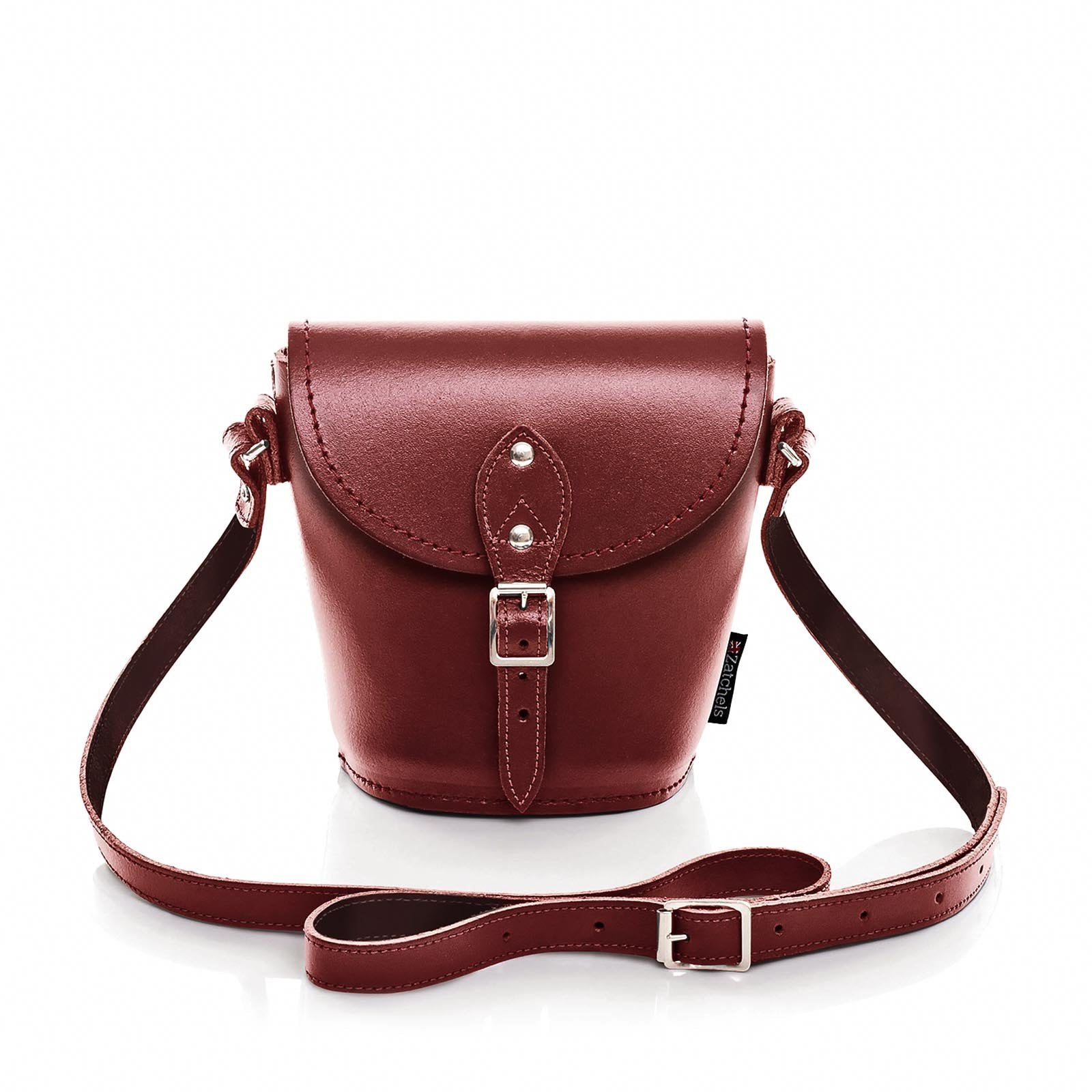 Handmade Leather Barrel Bag - Oxblood