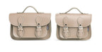 Handmade Leather Micro Satchel - Iced Coffee