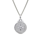 Travel Safe Compass Personalised Silver Charm