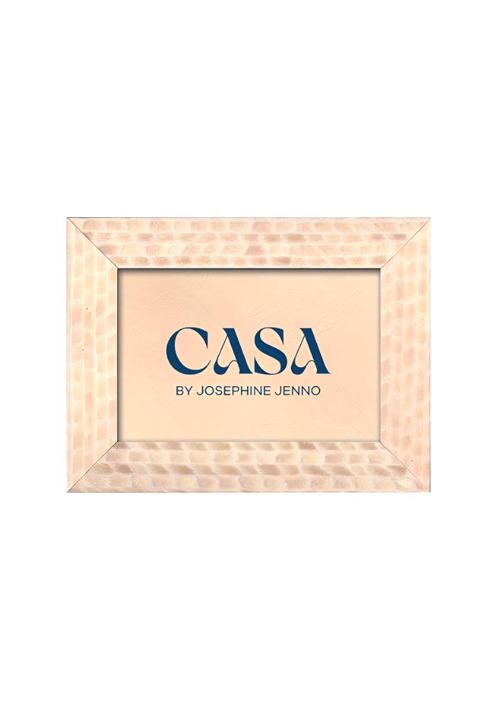 Cream and Beige Patterned Photo Frame 7x5"