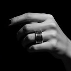 Crocodile Ring – Sterling Silver 925, Oxidised & Polished Finish