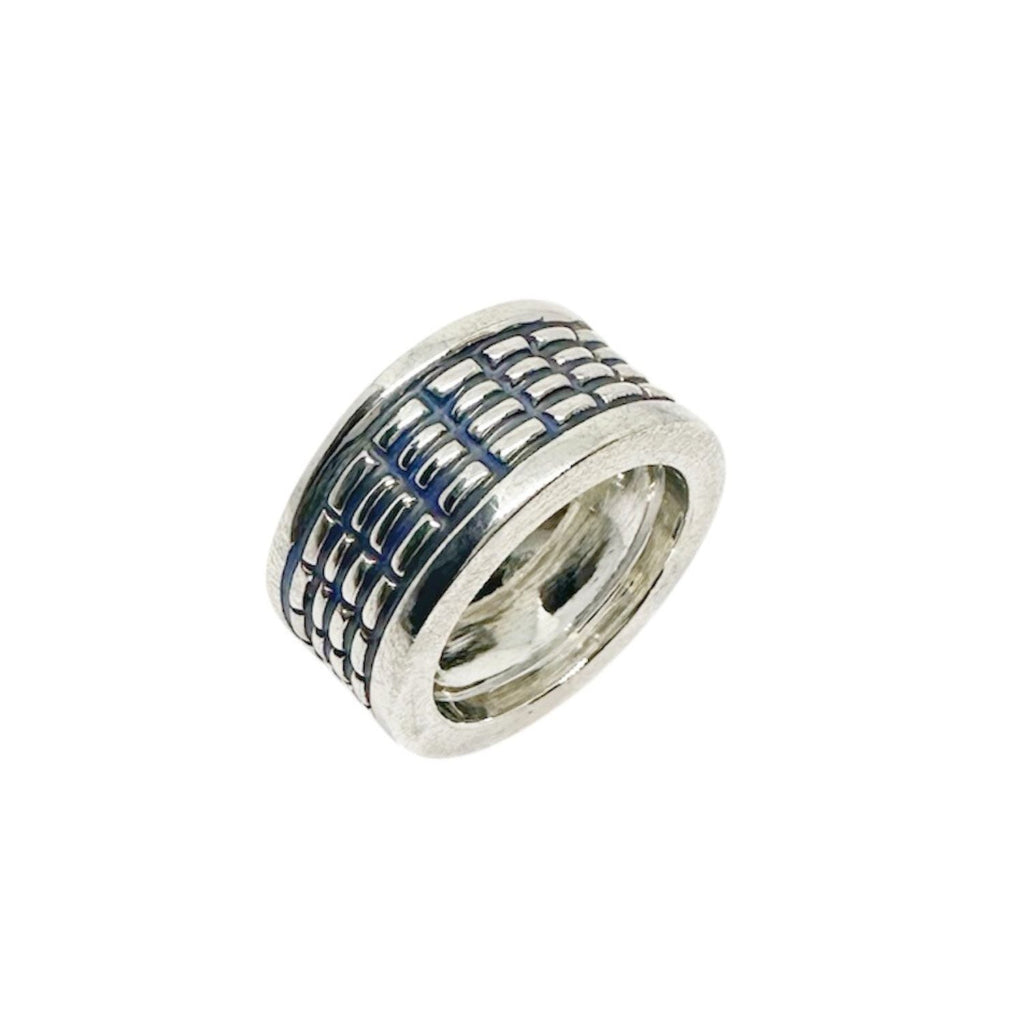 Crocodile Ring – Sterling Silver 925, Oxidised & Polished Finish