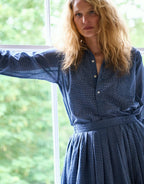 hanna shirt | indigo grid