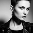 Medaglie Crossed Bones Earrings – Sterling Silver 925 with Black Enamel