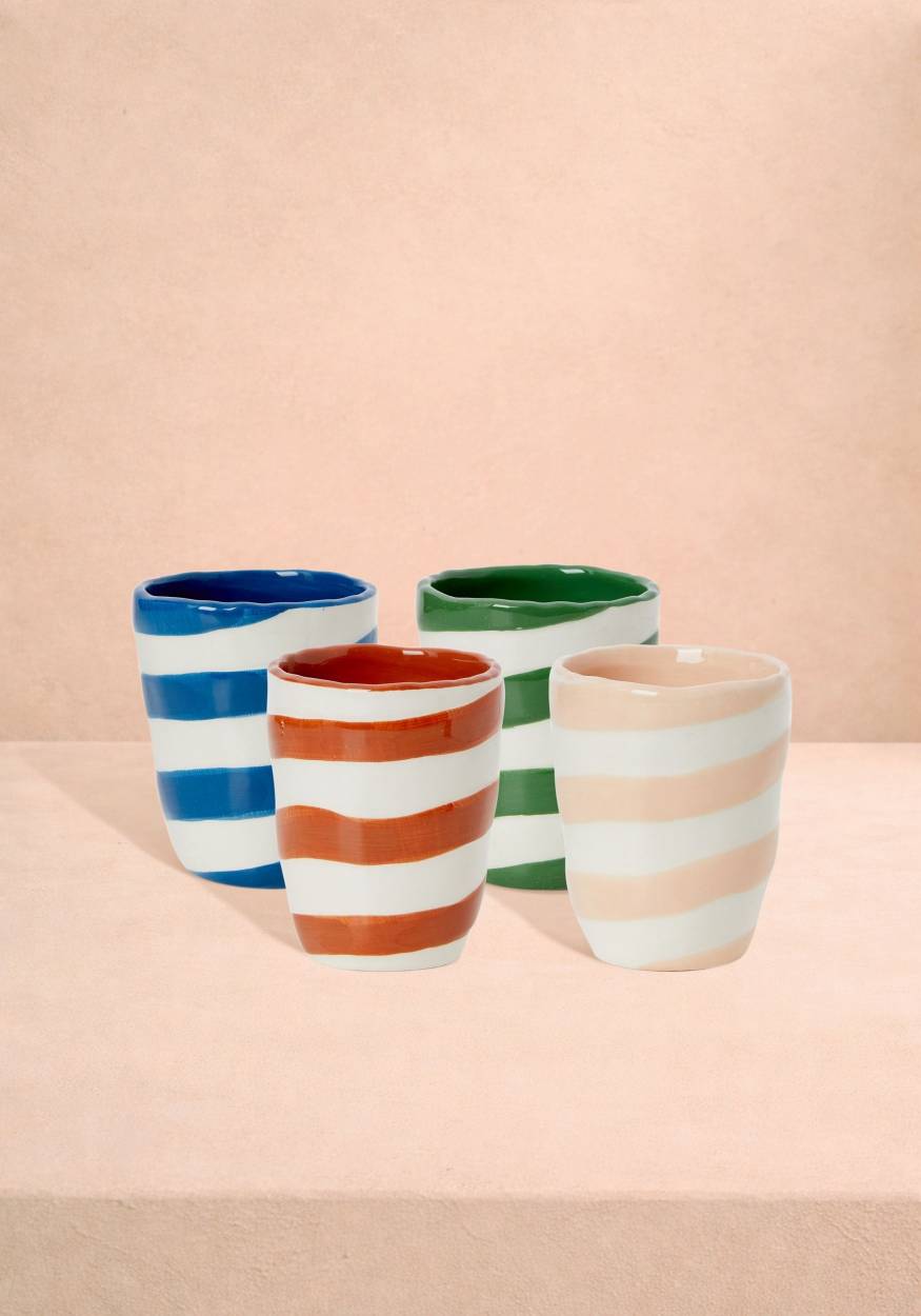 Gorgeous Striped tumblers (Cinco de Mayo) - Set of 4