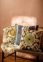 Margot Striped Cushion, Blue