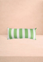 Poppy Sage Cabana Stripe Long Lumbar Cushion Cover