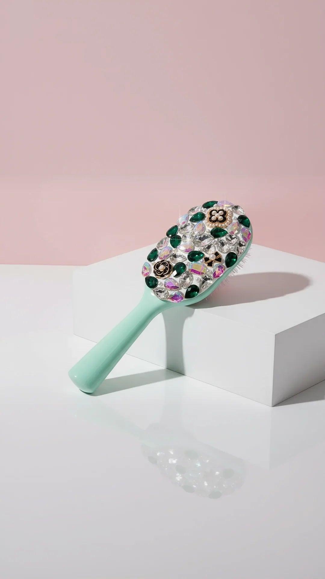 Crystal Paddle Oval Large Hair Brush