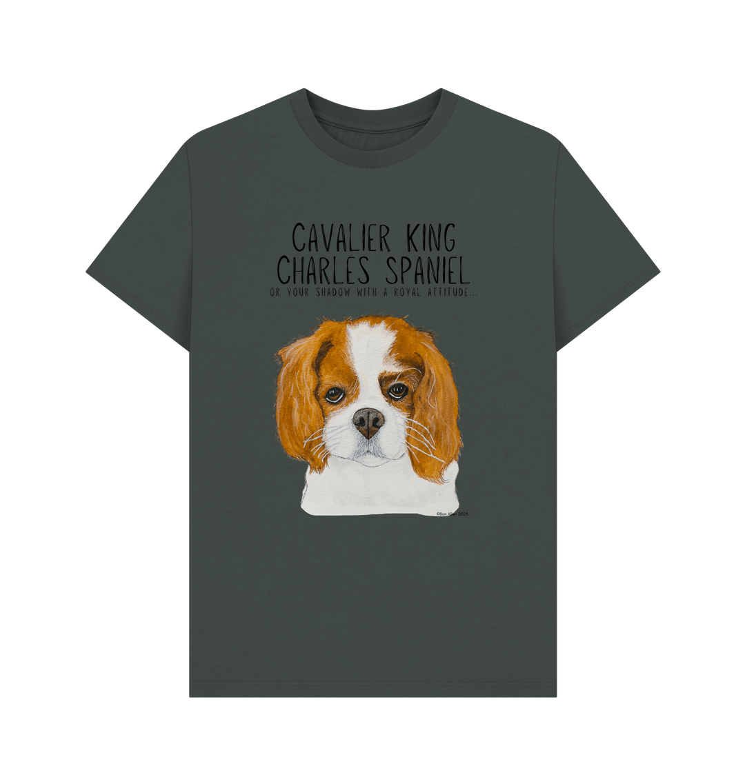 Obey the Crown: Sustainable Men’s T-Shirt Featuring Your Regal Shadow (Cavalier Style)