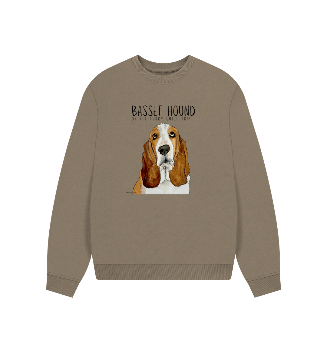 Basset Hound Women’s Oversized Sweatshirt: Cozy, Stylish & Full of Guilt!