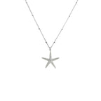 Dainty Silver Real Starfish Necklace