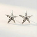 Dainty Silver Starfish Studs
