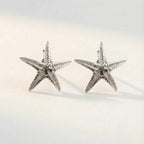 Dainty Silver Starfish Studs