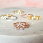 Adjustable Leaf Ring in Rose Gold
