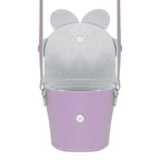 Handmade Leather Daisy Barrel Bag - Pastel Violet