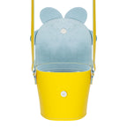 Handmade Leather Daisy Barrel Bag - Pastel Yellow