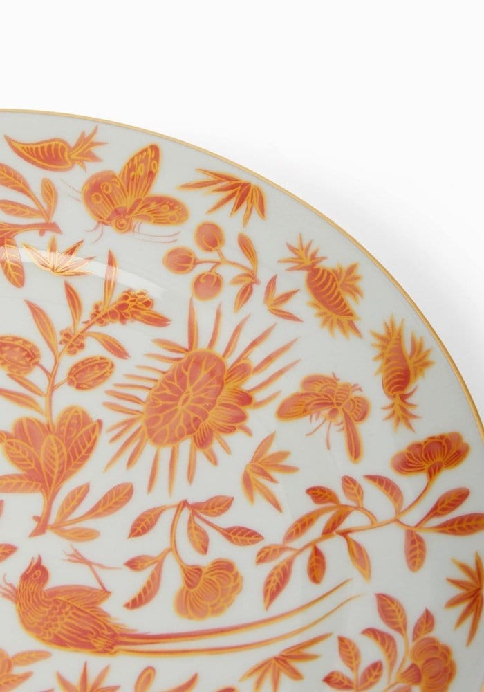 Sacred Bird and Butterfly Mottahedeh Archival Revival Dessert Plates  - Set of 4