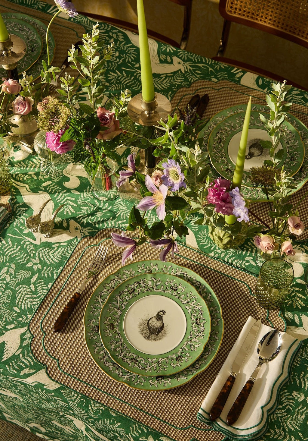 Pheasant Fancy Dessert Plates - Set of 4