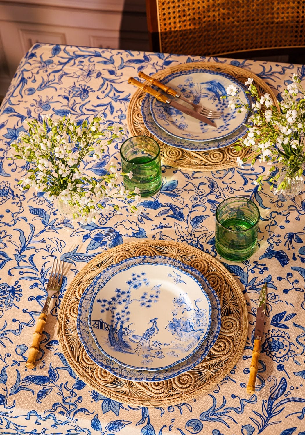 Virginia Blue and White Dessert Plates  - Set of 4