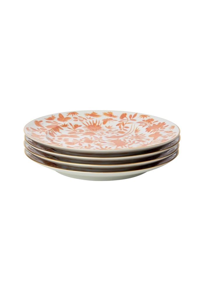 Sacred Bird and Butterfly Mottahedeh Archival Revival Dinner Plates  - Set of 4