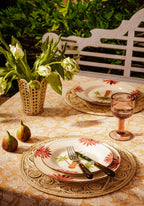 Arabella Dinner Plate, Green Palm Tree Set of 4
